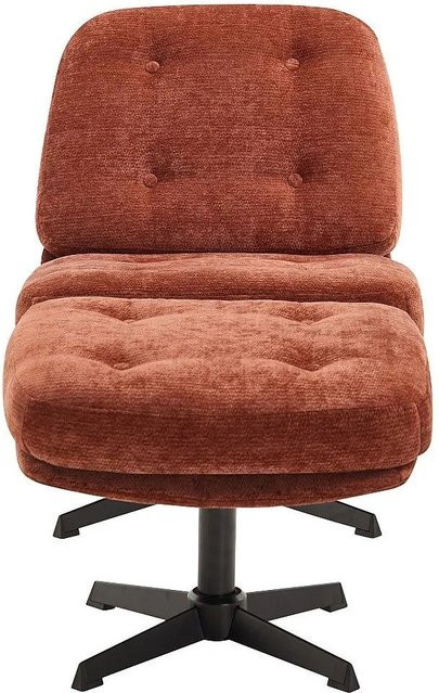 Tolozi Sessel mit gerader Rückenlehne und Hocker in Terracotta - Bild 1