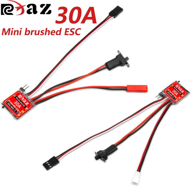 RCXAZ Miniatur ESC 30A Mini Pinsel ESC 2S 4~8v für DIY Mini 1/16 1/18 1/24 RC Auto Boot Kraftstofftank mit Bremse - Bild 1