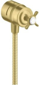 Hansgrohe Axor Montreux Absperrventil mit Rückflussverhinderer in Messing Brushed Brass 1/2 Zoll - Bild 1