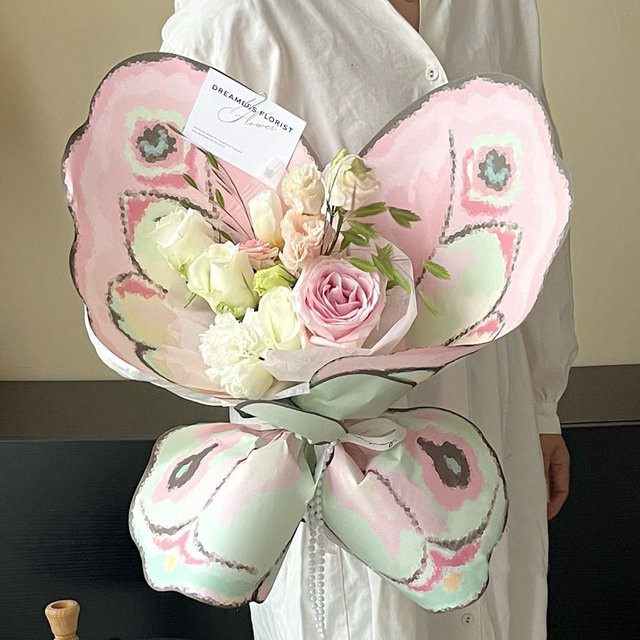 20 Stück Transparentes Schmetterlings Geschenkpapier für Blumenstrauß zur Dekoration von Hochzeiten und Geburtstagen - Bild 1