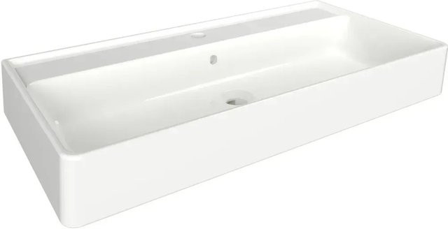 Fackelmann Aufsatzwaschbecken Vaida aus Keramik in Weiß, B/T/H: 81 x 41 x 11 cm - Bild 1