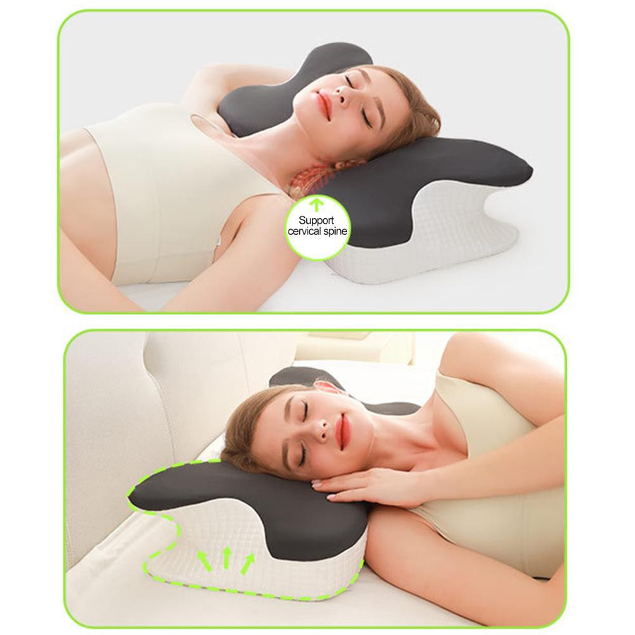 Ergonomisches Butterfly Memory Foam Nackenmassagekissen mit Slow Rebound Effekt für orthopädischen Schlaf - Bild 3