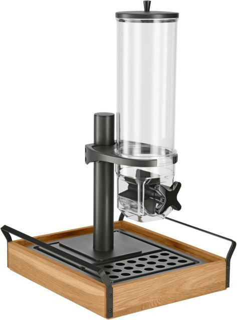 VEGA Müslispender Esino einfach, rechteckig, Farbe: Eiche/Schwarz, B/T/H: 38,6 x 35,4 x 56,2 cm, Volumen: 4l - Bild 1