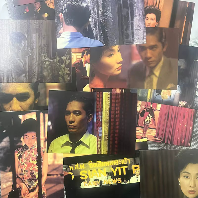 30 Stück nbyinto Postkarten Set In The Mood For Love Klassische Filmserie Kunstwerke in Rot und Mehrfarbig für DIY Journal Dekoration - Bild 3