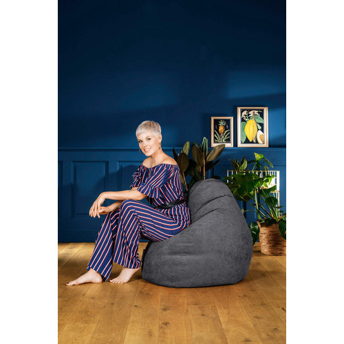 Sitting Point Sitzsack Alfa XL Beanbag, Anthrazit, B: 70 cm, H: 110 cm - Bild 3