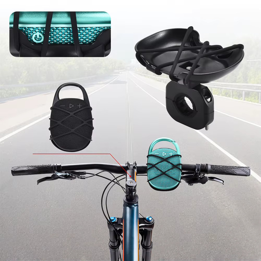 VODOOL Universelle Fahrrad-Lautsprecherhalterung mit verstellbarem Gurt in Schwarz für JBL CLIP 5 und JBL CLIP 4 - Bild 4