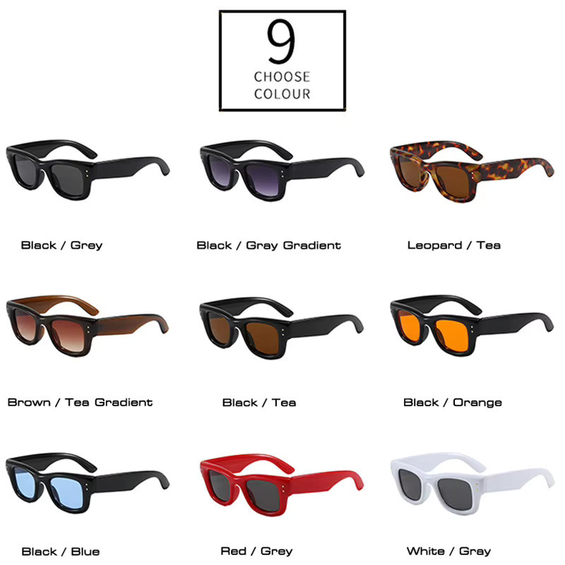 JNPCXI Sonnenbrille, quadratisch, Vollrand, Schwarz, Unisex, Kunststoff - Bild 4