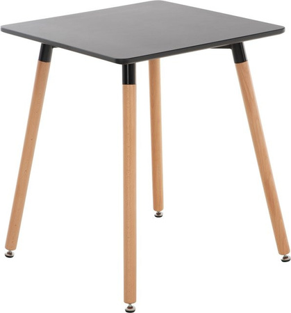 CLP Esstisch Viborg im skandinavischen Design mit MDF Tischplatte und Buchenholzgestell in Braun
