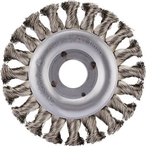Rhodius TOPline ERBZ Rundbürste gezopft für Edelstahl und Stahl, Farbe: Silber, Durchmesser: 115 mm, Breite: 12 mm, Bohrung: 22,23 mm - Bild 1