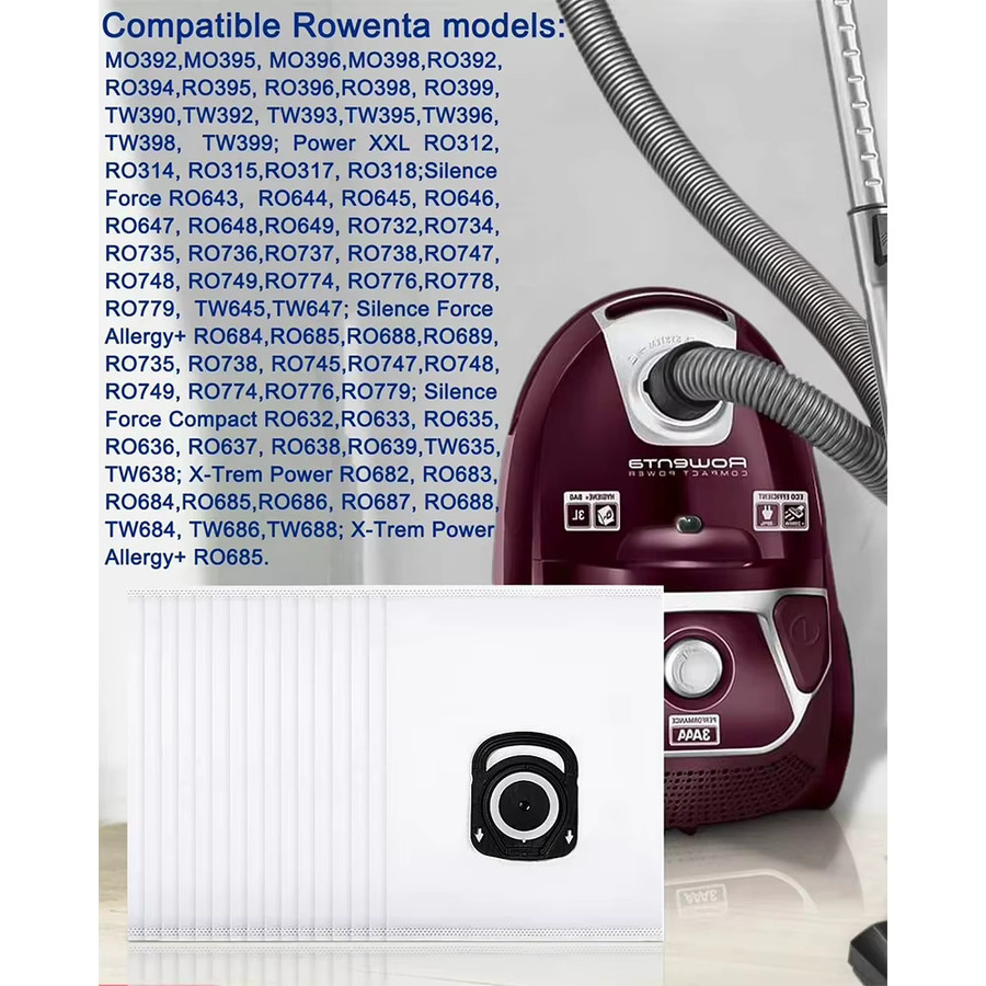 Rowenta Hochfiltrations-Staubbeutel für Silence Force 4A Staubsauger, kompatibel mit ZR 200540 und ZR 200720, Farbe Weiß - Bild 3
