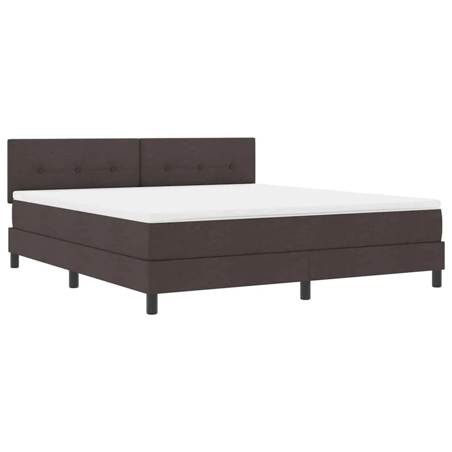 vidaXL Boxspringbett mit Matratze und Taschenfederkern in Braun, B/T/H: 180 x 200 x 88 cm - Bild 2