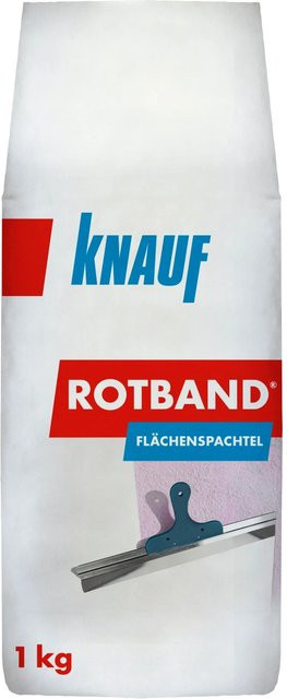 Knauf Rotband Flächenspachtel aus Gips in Weiß, 1 kg - Bild 1