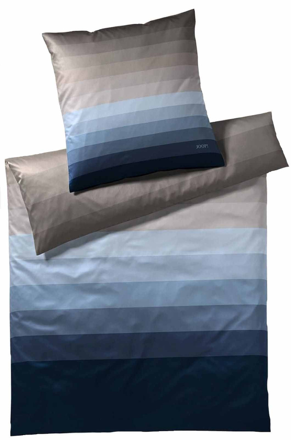 JOOP! Horizon 4100 Bettwäsche-Set aus Mako-Satin mit Deckenbezug und Kissenbezug, gestreift, B/T: 135 x 200 cm und 40 x 80 cm - Bild 1