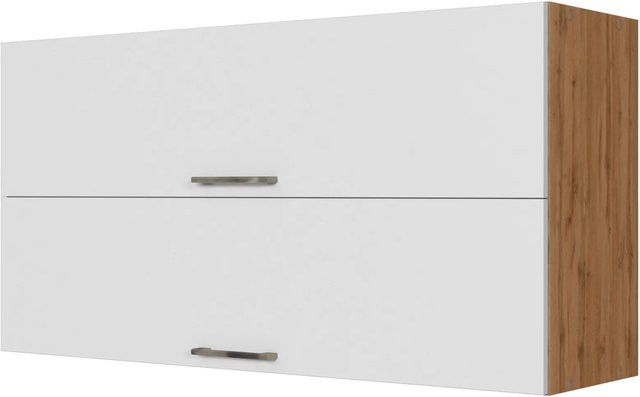 Held Möbel Küchen-Klapphängeschrank Sorrento Weiß-Wotaneiche B/H/T: 110 x 57 x 34 cm - Bild 1