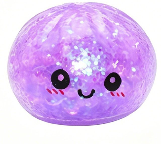 Bunte Mini Glitzer Knödel Squishy, Knetspielzeug, Lila, ab 14 Jahren - Bild 1