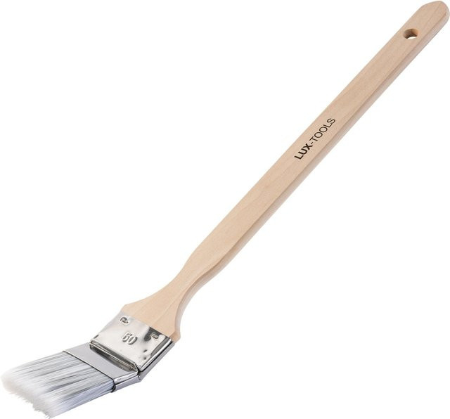 LUX-TOOLS PRO Eckenpinsel für Lacke mit Synthetikborsten und Holzgriff, Breite: 50 mm, Multicolor - Bild 1