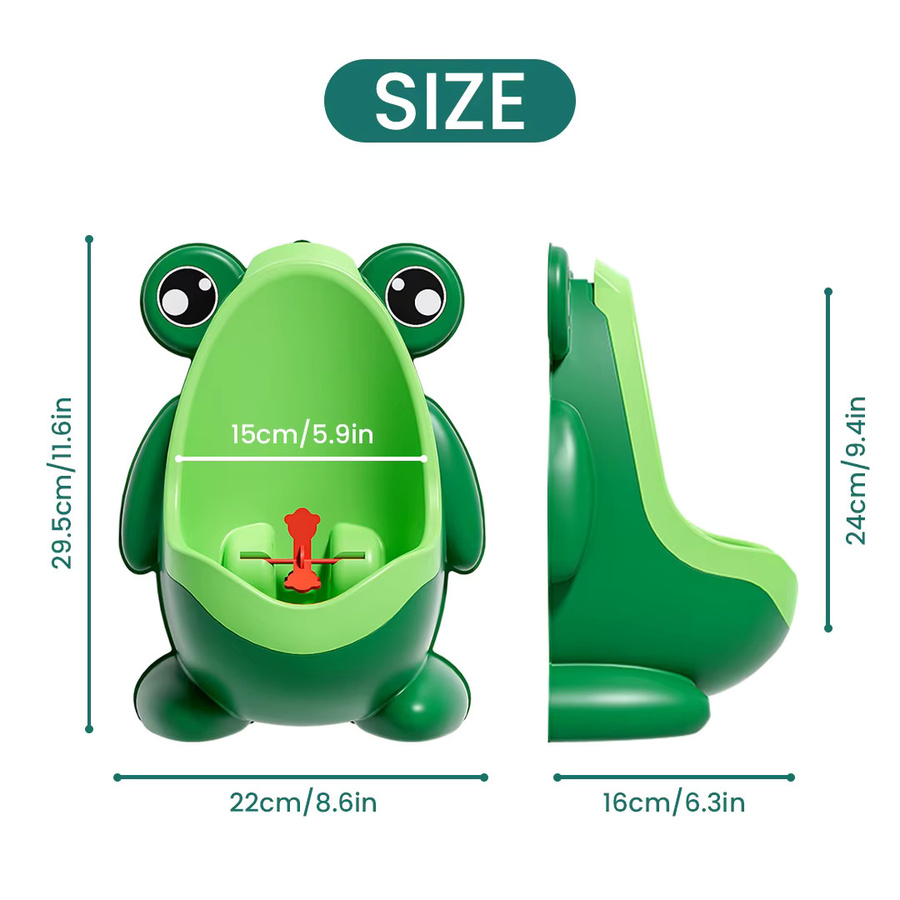 Wandmontiertes Urinal-Töpfchen für Jungen in Gelb oder Grün zur einfachen Installation für Kleinkinder und Kinder - Bild 3