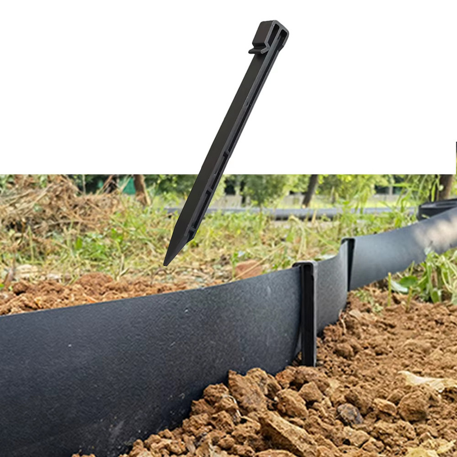20 Stück Kunststoff Gartenbegrenzungsstangen in Schwarz als Landschaftsbegrenzungsanker und Rasenbegrenzung sowie Zeltstifte - Bild 4