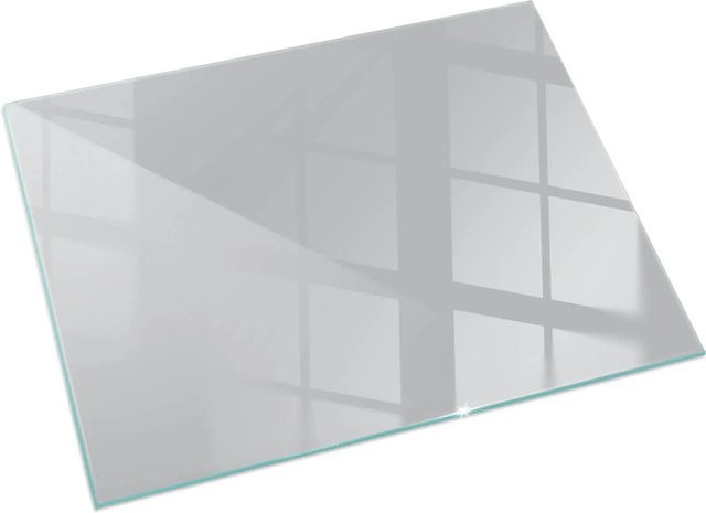 Tulup Glasplatte für Kamin in Grau, Rechteckige Bodenplatte für Kaminöfen, B: 120 cm, T: 80 cm - Bild 1