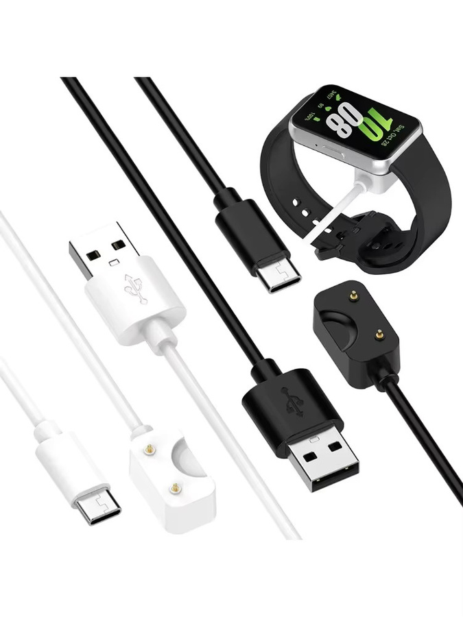 Samsung USB Typ-C Ladekabel für Galaxy Fit 3 R390 Smartwatch in Schwarz - Bild 4