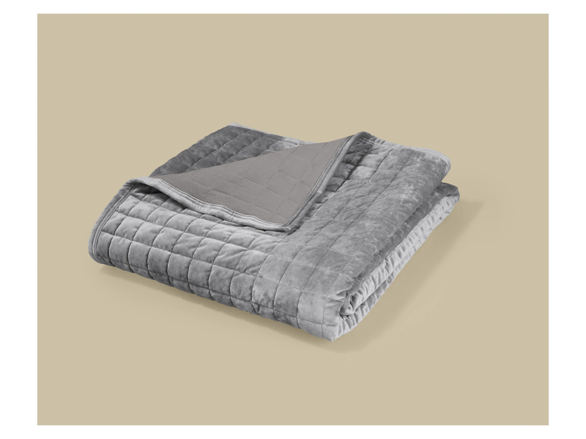 LIVARNO Tagesdecke aus Polyester, Grau, B/B: 220 x 240 cm - Bild 2