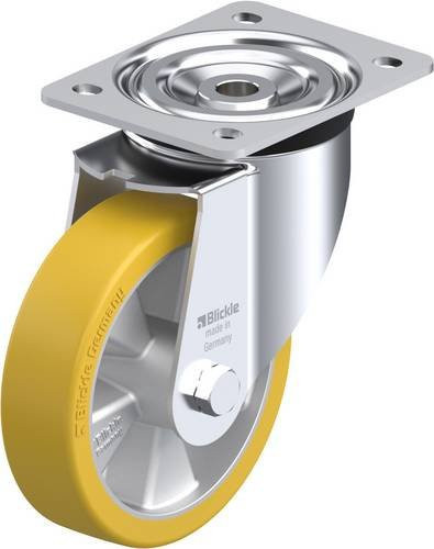 Blickle Lenkrolle L-ALTH 151K in Silber und Gelb mit 150 mm Rad-Durchmesser und 400 kg Tragfähigkeit - Bild 1