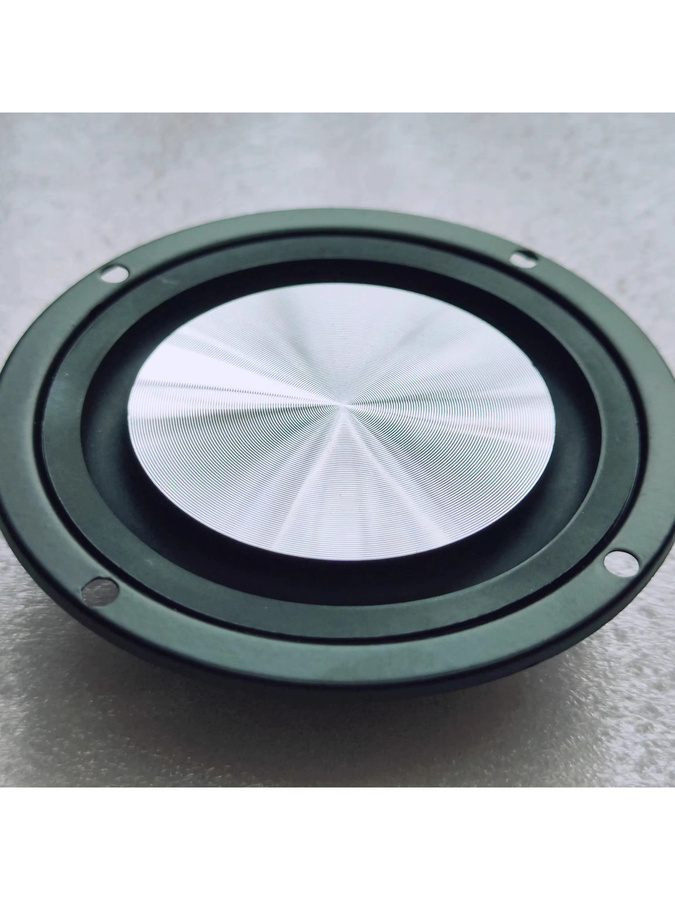 GHXAMP 2er-Set Passive Bass-Membran-Platten mit Metall-Muster in Silber, 89 mm Durchmesser - Bild 3