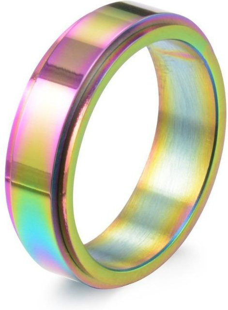 YIRAN Ring, Edelstahl, Regenbogenfarben, Unisex - Bild 1