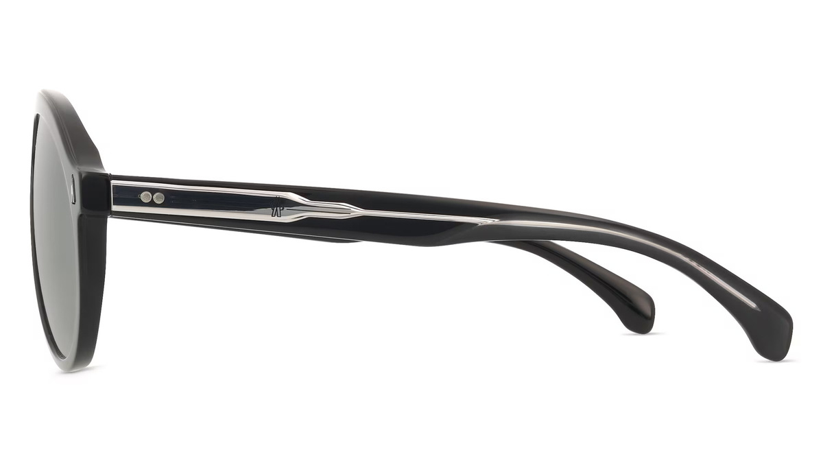 Moncler ME6001 Sonnenbrille Pilot, Vollrand, Acetat, Unisex, schwarz, grau - Bild 2