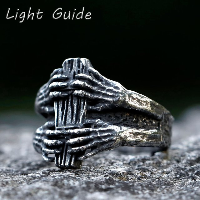 Ring Ghost Claw Sarg, Edelstahl, Silber, Herren - Bild 1