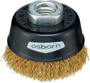 Osborn Topfbürste aus Messingdraht in Gold, Durchmesser: 60 mm, Höhe: 21 mm - Bild 1