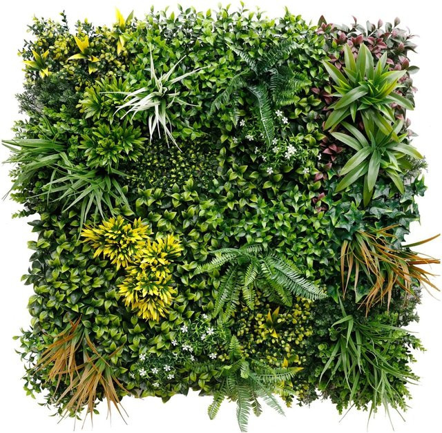 Floordirekt Spring Garden Pflanzenwand Kunstpflanzen-Panel, grün, B/H: 100 x 100 cm - Bild 1