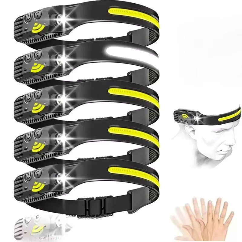XIWANGFIRE COB-Induktionsscheinwerfer mit Bewegungssensor, USB wiederaufladbarer Akku und Taschenlampe-Funktion, Schwarz - Bild 7