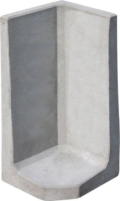 Diephaus L-Stein Ecke unbewehrt Grau B: 80 cm, T: 40 cm, H: 40 cm, Tiefe: 7 cm - Bild 1