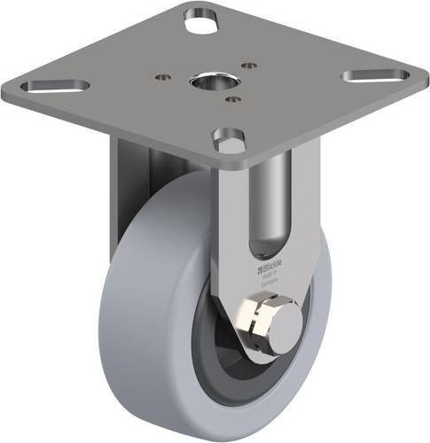 Blickle Bockrolle BPXA-VPA 50G aus Edelstahl in Schwarz und Grau mit 50mm Rad-Durchmesser und 40kg Tragfähigkeit - Bild 1