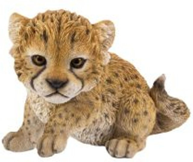 Sitzender Gepard HotAnt aus Polystone in Braun als Tischdekoration - Bild 1