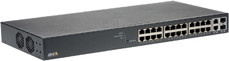 Axis T8524 PoE+ Network Switch, verwalteter Switch mit 24 x 10/100/1000 PoE+ Ports und 2 x Combo Gigabit SFP Uplink, 370 W, Schwarz - Bild 1