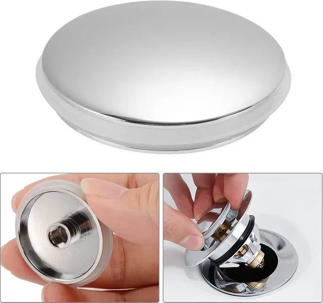 VIBRATITE Pop-Up-Waschbeckenstopfen mit Klick-Funktion in Chrom, Durchmesser: 38 mm - Bild 1