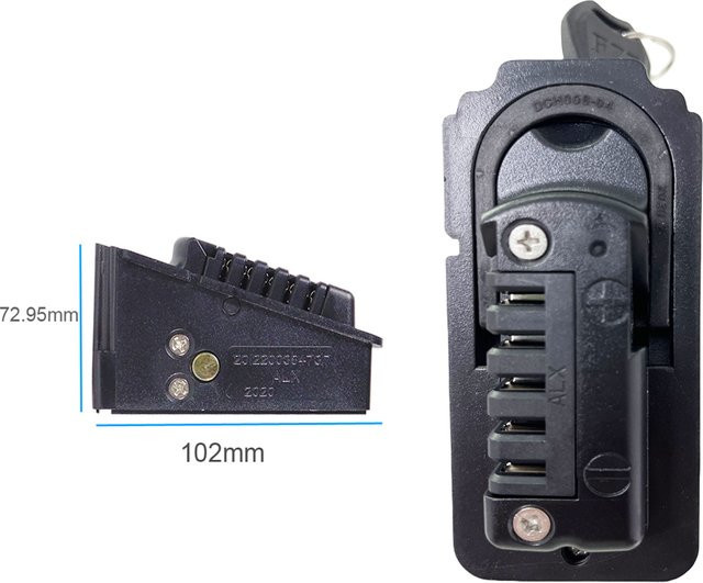 LAFLY Klappbare E-Bike Batterie Obere Abdeckung für X006 Batterie Packs, Farbe: Schwarz, Passend für LAFLY X3 X5 sowie JINGHMA R7 R5 - Bild 1