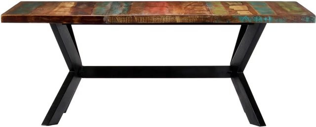 vidaXL Esstisch aus Massivholz im Industrial Design, B/T/H: 200 x 100 x 75 cm - Bild 1