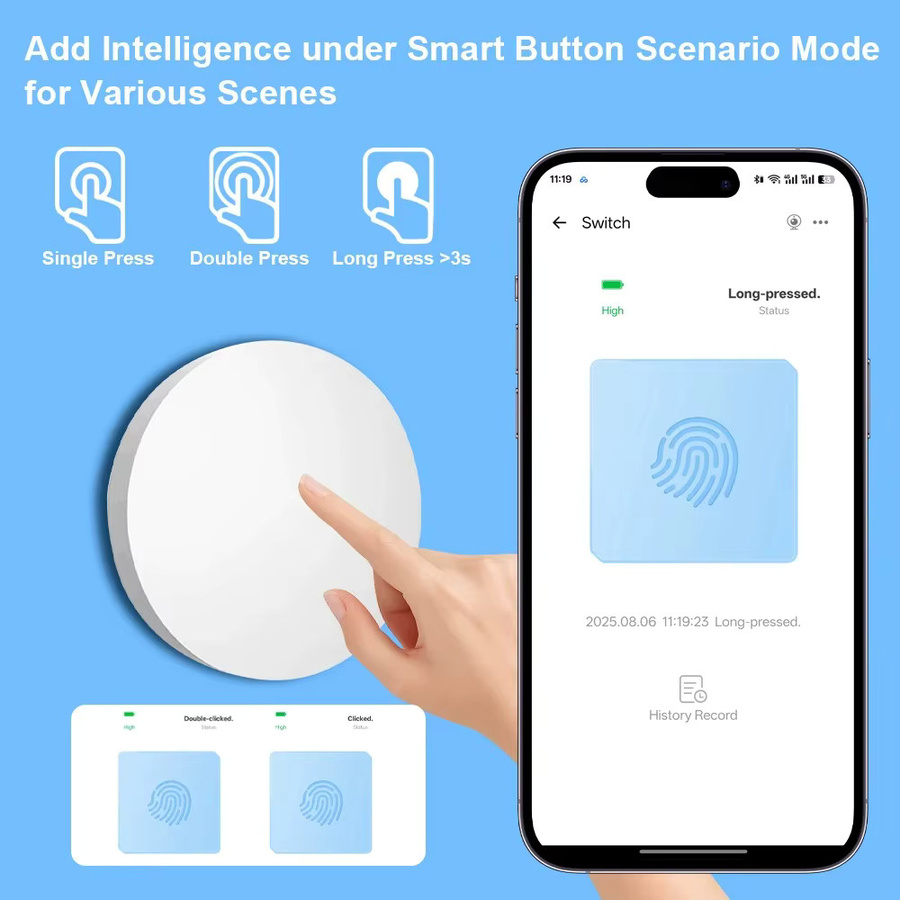 iHseno Zigbee Szenenschalter, intelligente drahtlose Touch-Fernbedienung in Weiß für Automatisierungs-Szenarien - Bild 2