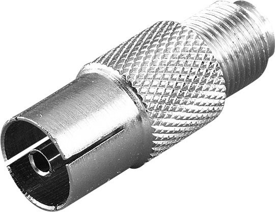 Vivanco F Kurzadapter in Silber (44016) - Bild 1