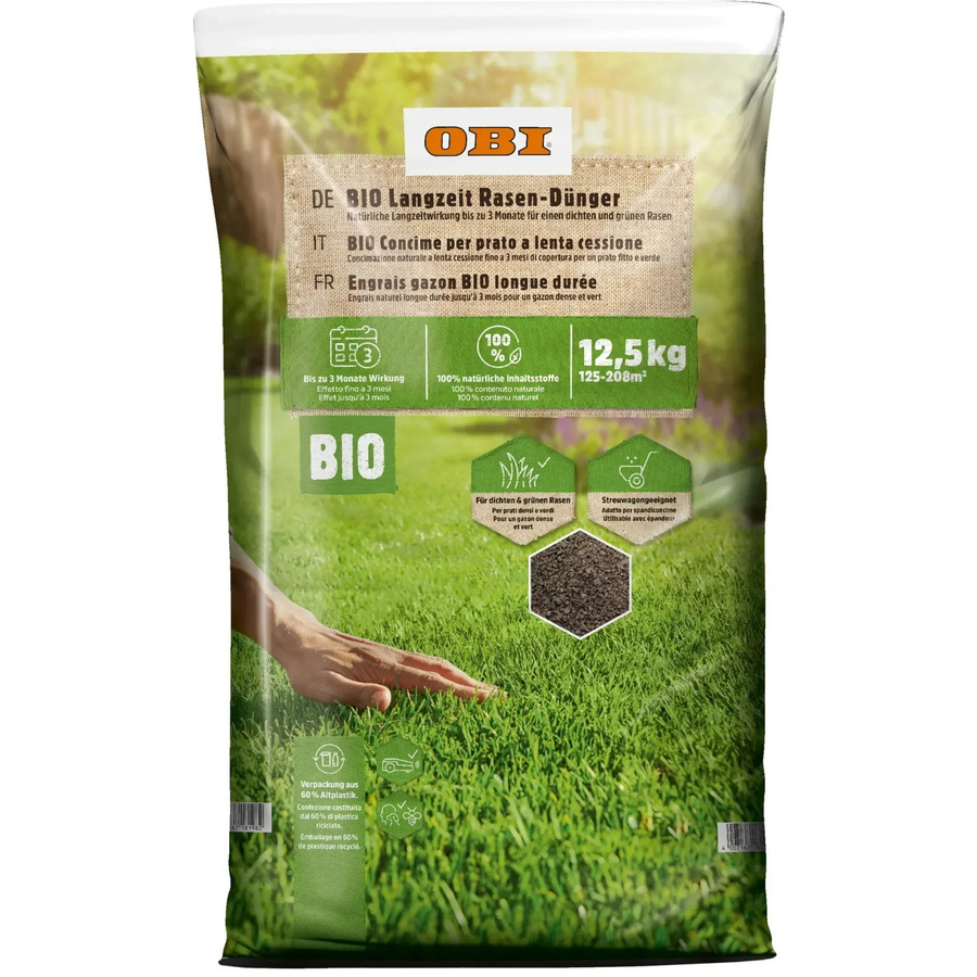 Obi Bio Langzeit-Rasendünger mit Slow-Release-Effekt, 12,5 kg - Bild 2