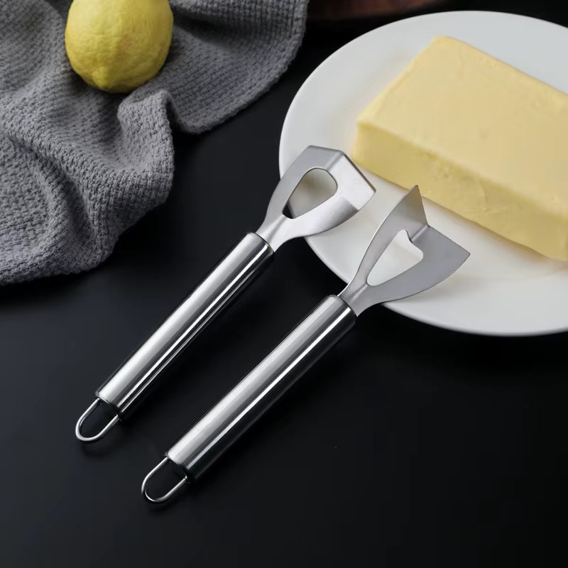 Edelstahl Käsemesser und Butterstreicher in Silber für die Küche - Bild 3
