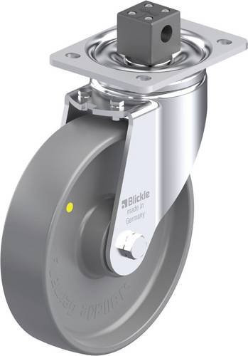 Blickle Stahlblech-Lenkrolle LH-PO 200K-CS13-ELS in Grau mit 600kg Tragfähigkeit und 200mm Rad-Durchmesser - Bild 1