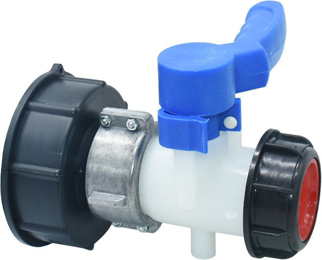 IBC Tank Adapter Ventil Fitting 100mm auf S60x6mm mit 2 Zoll Gewinde für Regenwasserbehälter in Multicolor - Bild 1