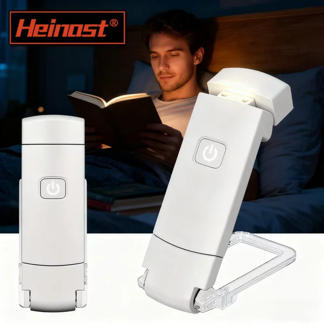 Heinast USB wiederaufladbare Buchleuchte in Weiß mit 3-stufiger Dimmfunktion und Touch-Bedienung - Bild 1