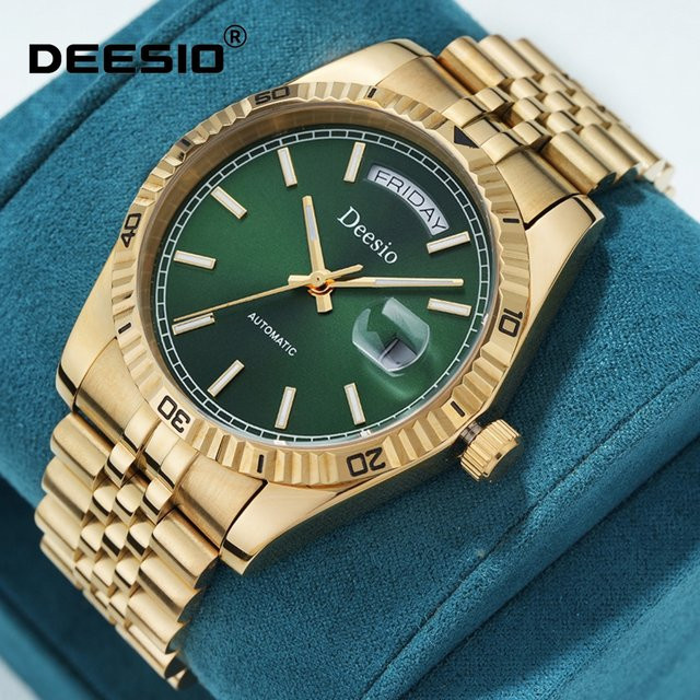 Deesio Armbanduhr Automatik, Edelstahl, Grün, Herren - Bild 1