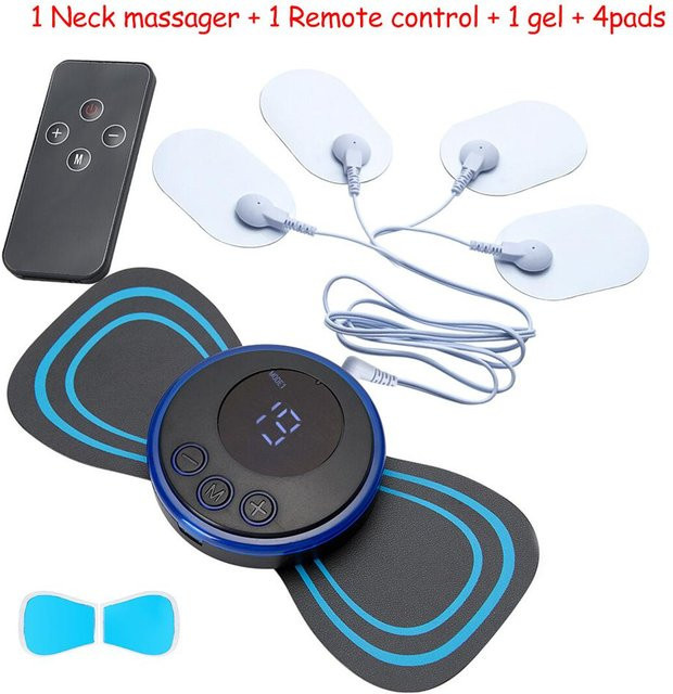 Eelhoe Nackenmassagegerät Mini, EMS Elektrisch, 1 Set mit 4 Pads - Bild 1