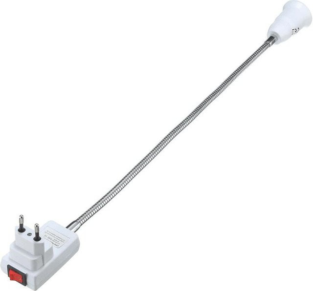 Woroom E27 LED-Lampenfassung mit flexiblem Verlängerungsadapter in Weiß - Bild 1
